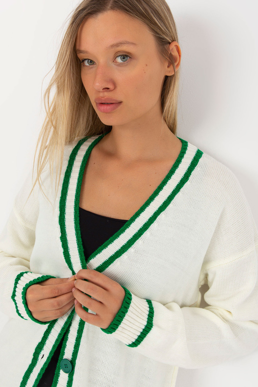 Ecru naiste taskutega kardigan RUE PARIS