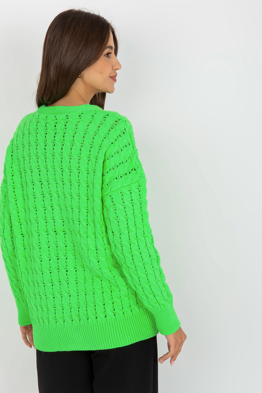 Fluo roheline ažuurne kardigan...