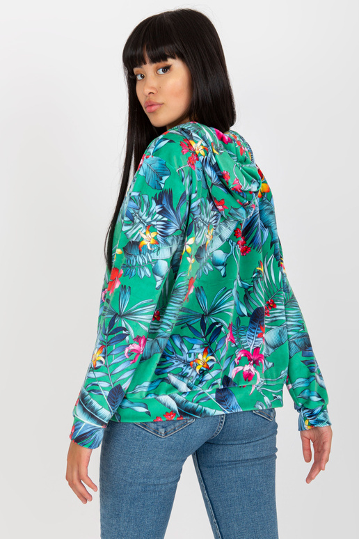 Rohelise ja sinise veluurmustriga...