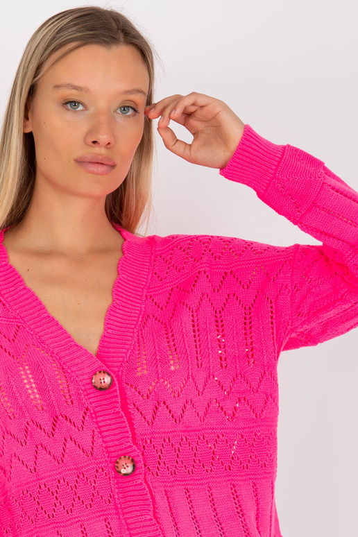 Fluo roosa ažuurne suvine kampsun...