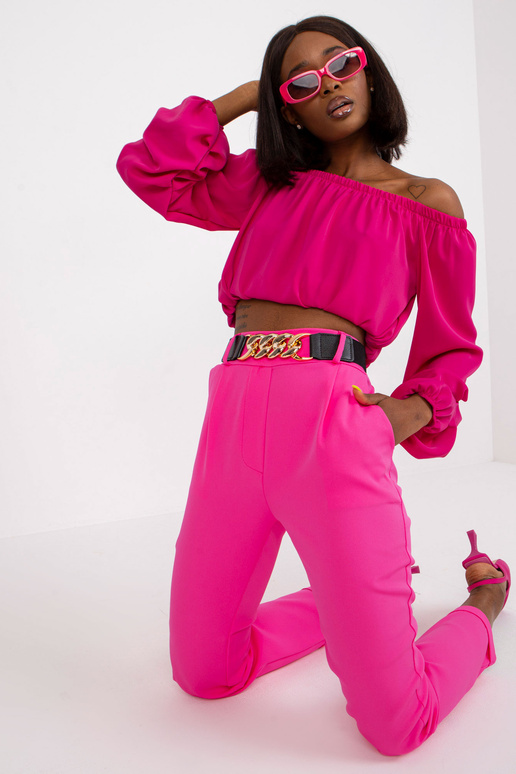 Fluo roosad sirged püksid kõrge...