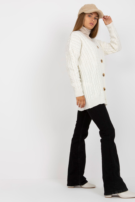 Ecru naiste palmikutega kardigan RUE...