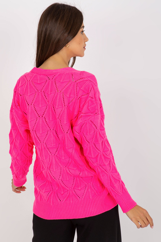 Fluo roosa ažuurne kardigan RUE PARIS