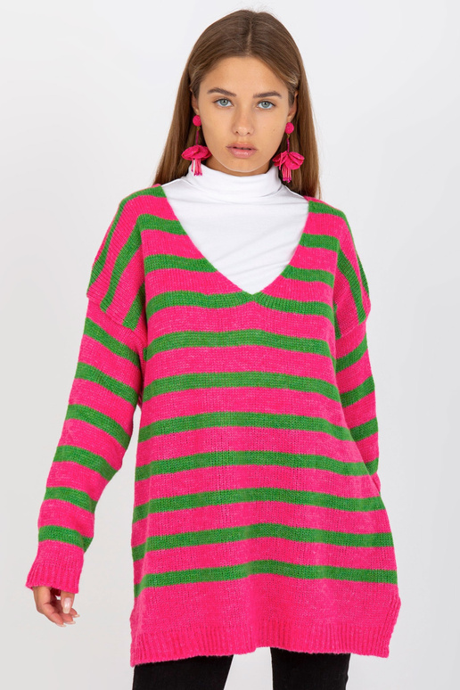 Roosa ja roheline V-kaelusega...