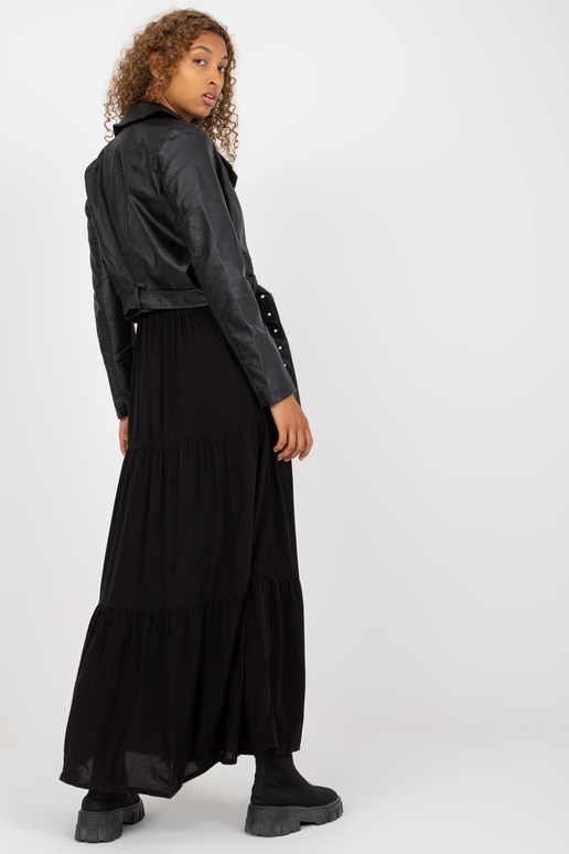 Must lühike Ramone jakk rihmaga