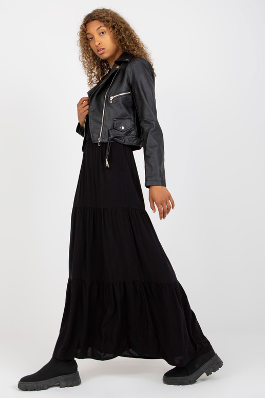 Must lühike Ramone jakk rihmaga