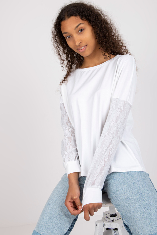 Valge pitsvarrukatega pluus Shantelle...