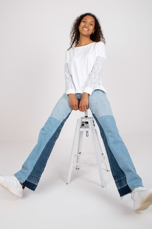 Valge pitsvarrukatega pluus Shantelle...