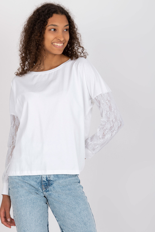 Valge pitsvarrukatega pluus Shantelle...