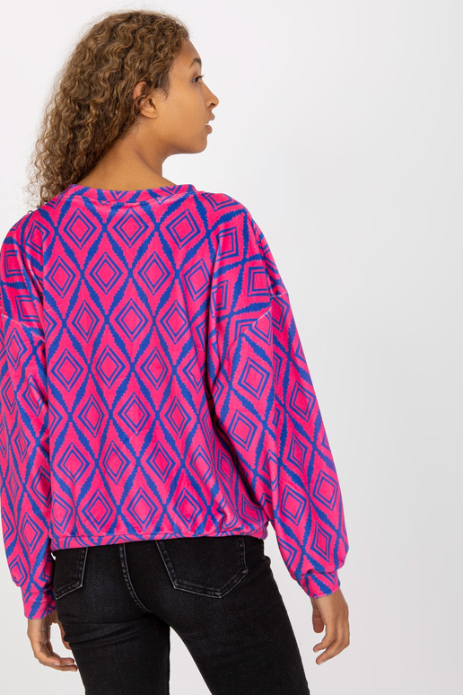 Roosa ja sinine veluurist dressipluus...