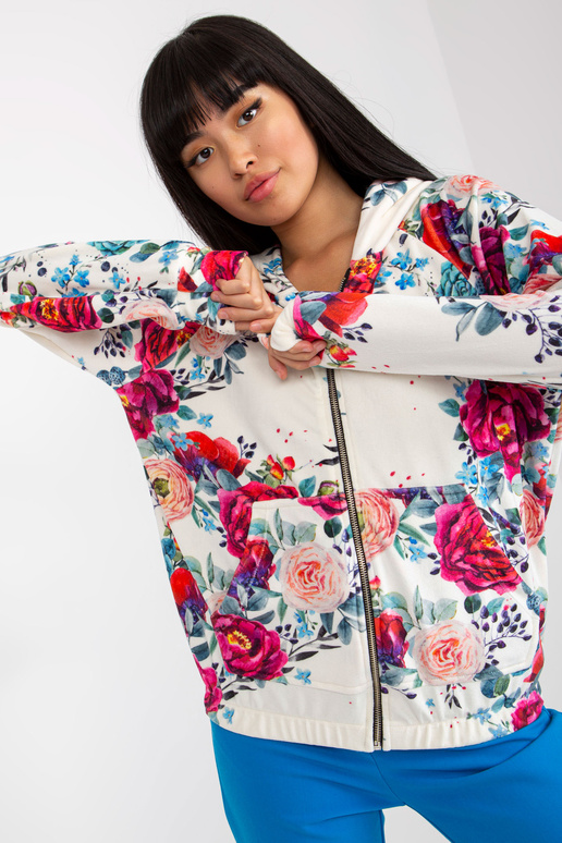 Valge veluurist dressipluus trükiga...