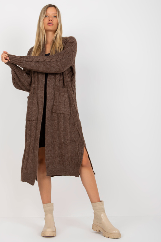 Pruun maxi oversize kardigan RUE PARIS