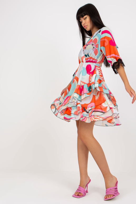 Oranžikasroosa minikleit volangide ja... Oranžikasroosa minikleit volangide ja...