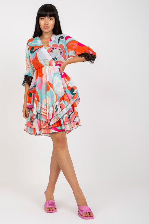 Oranžikasroosa minikleit volangide ja... Oranžikasroosa minikleit volangide ja...