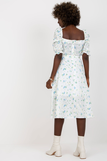 Valge ja sinine midi kleit...