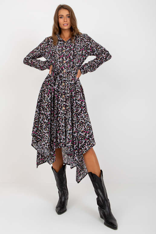 Must asümmeetriline lilleprintidega... Must asümmeetriline lilleprintidega...