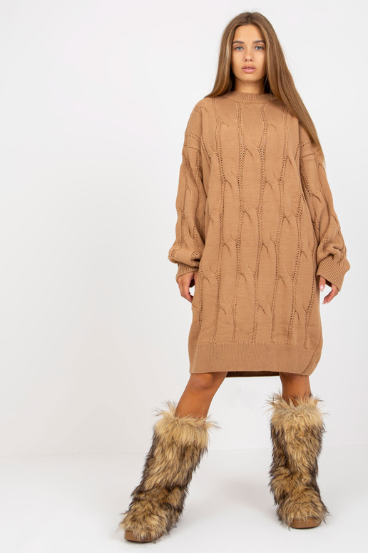 Camel Oversize kootud kleit RUE PARIS