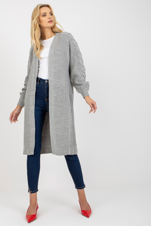 Hall pikk ilma kinnituseta kardigan...