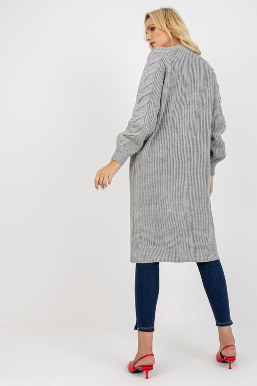 Hall pikk ilma kinnituseta kardigan...