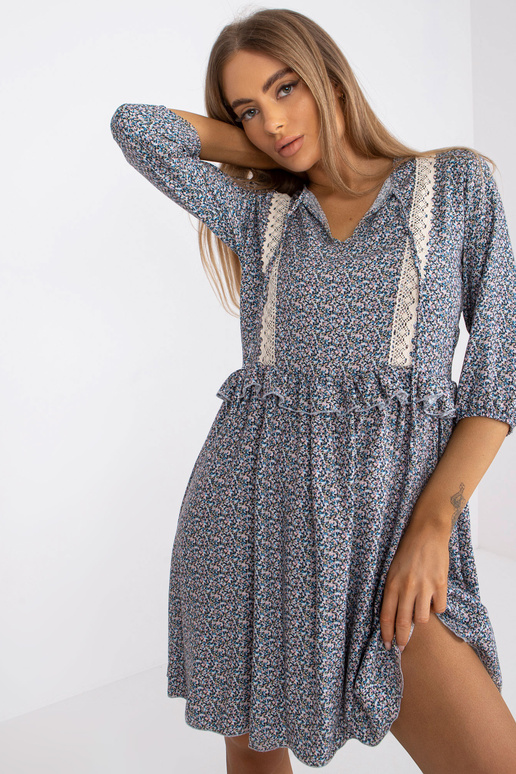 Sinine vabaajakleit mustritega RUE PARIS Sinine vabaajakleit mustritega RUE PARIS