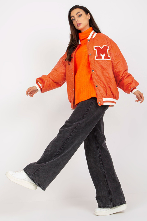 Oranž tepitud oversize bomber jope