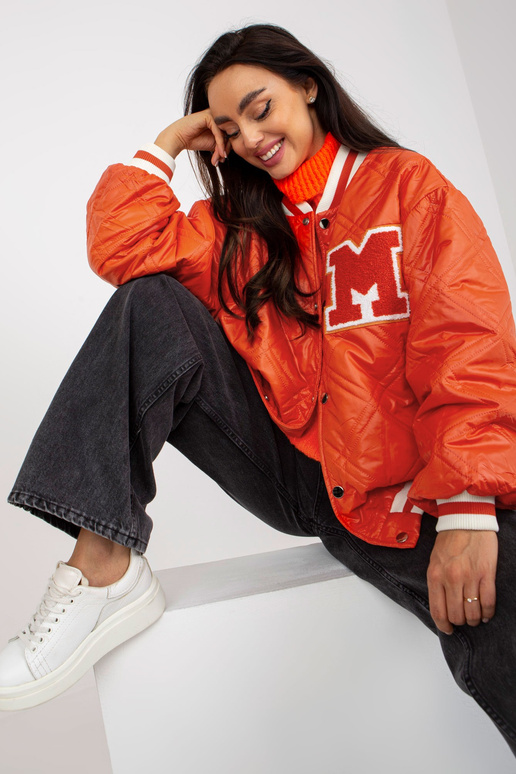 Oranž tepitud oversize bomber jope