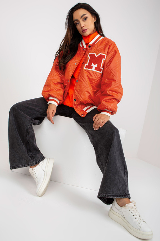 Oranž tepitud oversize bomber jope