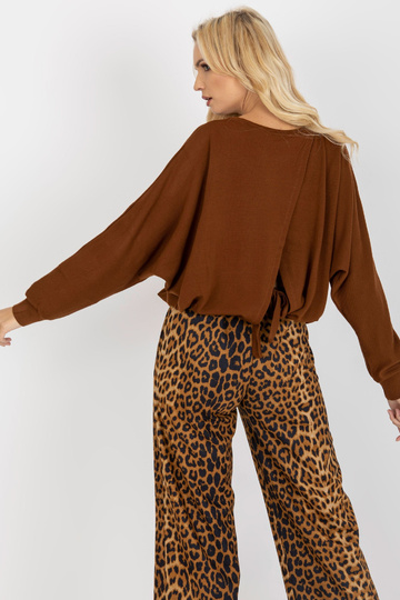 Braune lockere Bluse koos...