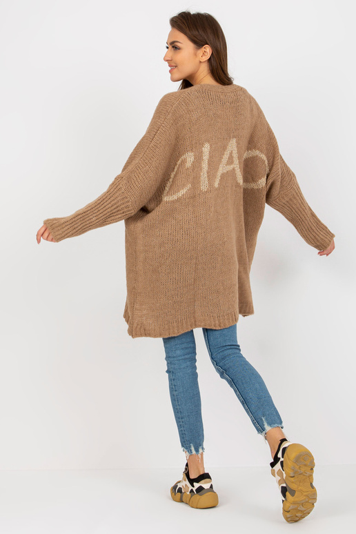 Tumebeež kootud kardigan, mille...