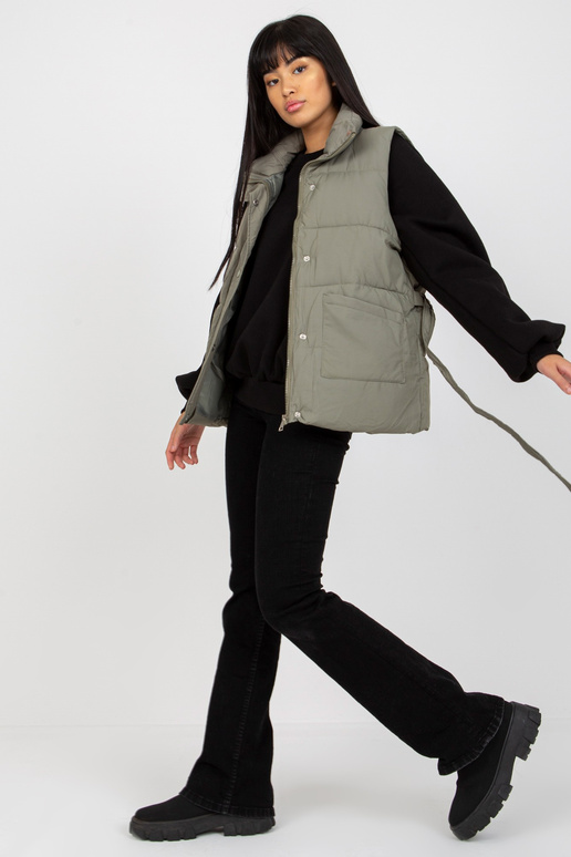 Khakivärvi sulevest side ja taskutega Khakivärvi sulevest side ja taskutega