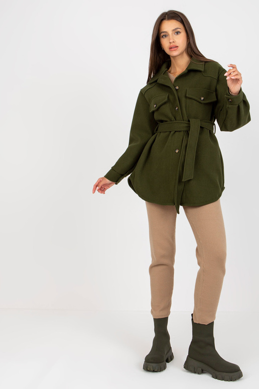 Khaki värvi ühesuuruse taskutega särk