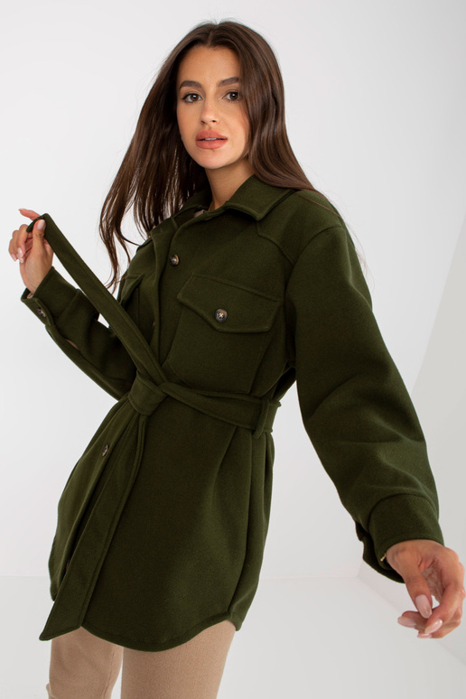 Khaki värvi ühesuuruse taskutega särk