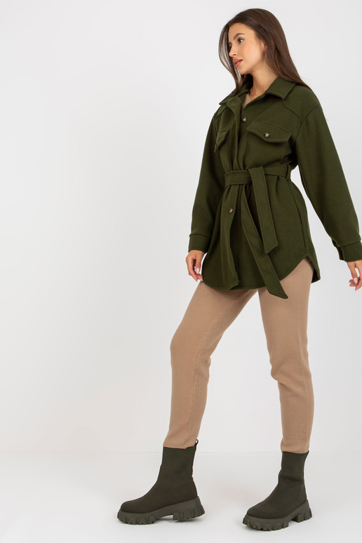 Khaki värvi ühesuuruse taskutega särk