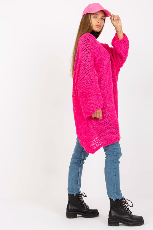 Fluo roosa kootud oversize kardigan...
