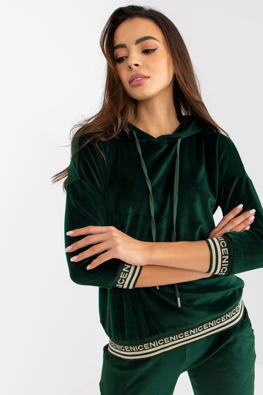 Dunkelgrünes zweiteiliges Veloursset... Dunkelgrünes zweiteiliges Veloursset...