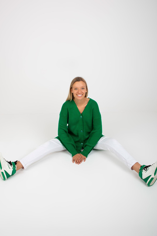 Roheline pikk oversize kardigan RUE...