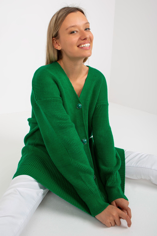 Roheline pikk oversize kardigan RUE...