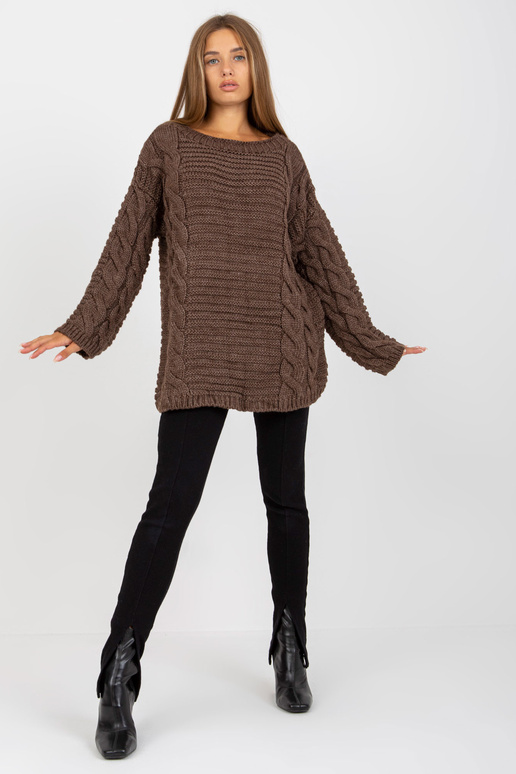 Pruun ülisuur kampsun RUE PARIS villaga