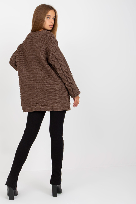 Pruun ülisuur kampsun RUE PARIS villaga