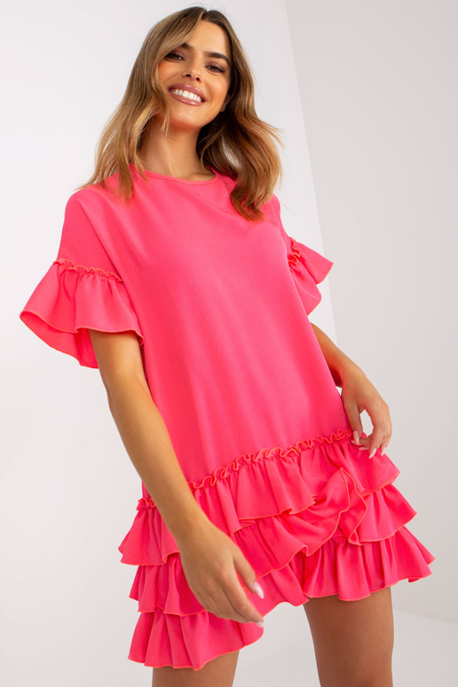 Fluo-roosa volangide ja lühikeste...