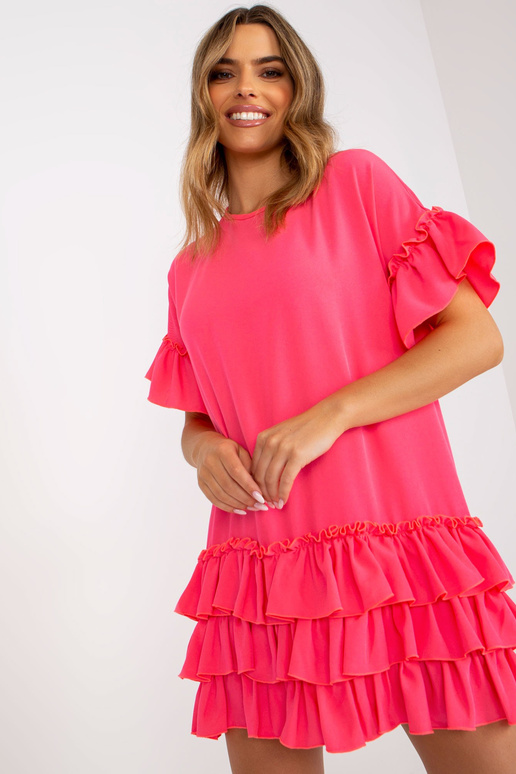 Fluo-roosa volangide ja lühikeste...