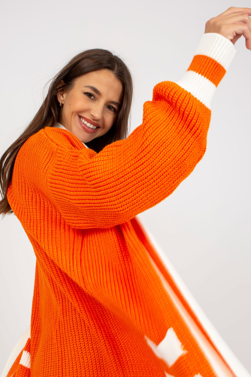 Oranž pikk ilma kinnituseta kardigan...