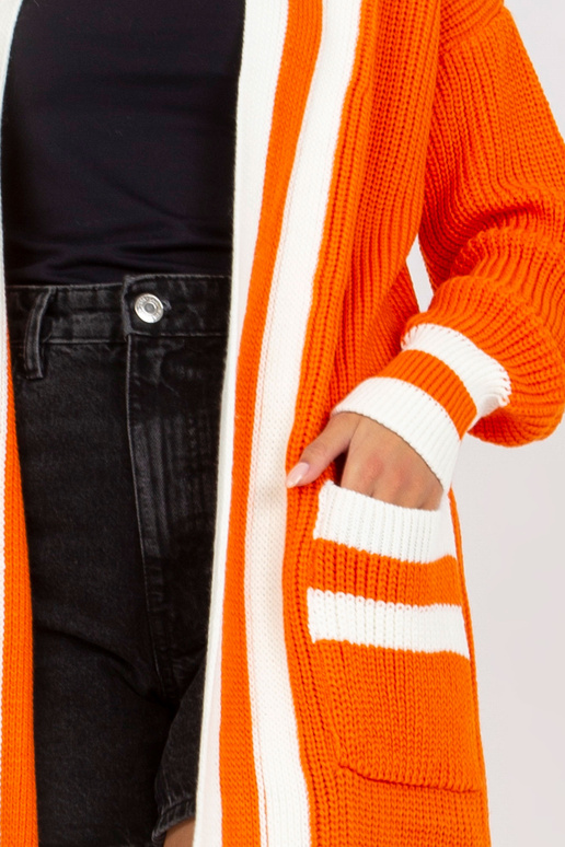 Oranž pikk ilma kinnituseta kardigan...