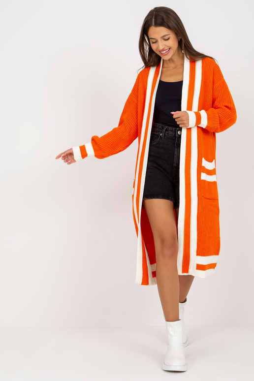 Oranž pikk ilma kinnituseta kardigan...