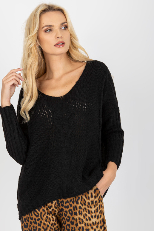 Pullover Schwarzer Zöpfen OCH BELLA-ga