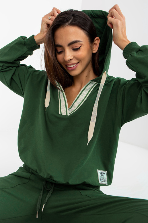 Dunkelgrünes Baumwoll-Lässiges... Dunkelgrünes Baumwoll-Lässiges...