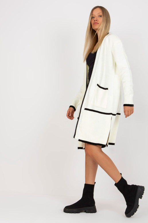 Ecru-must naiste kardigan ilma lukuta...