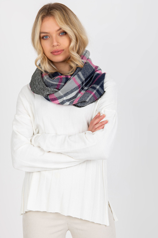 Hall roosa naiste ruuduline talvekorsten