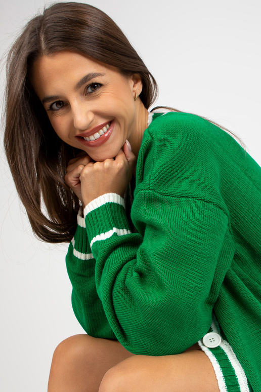 Roheline pikk nööpidega kardigan RUE...