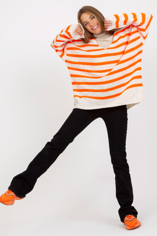 OCH BELLA valge ja oranži triibuline...